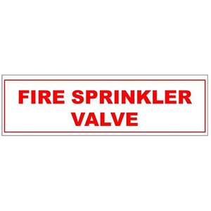 Sign 6"x 2" Fire Sprinkler Valve (100) Min.(1)