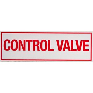 Sign 6"x 2" Vinyl Adhesive Back Control Valve 100ct (1)