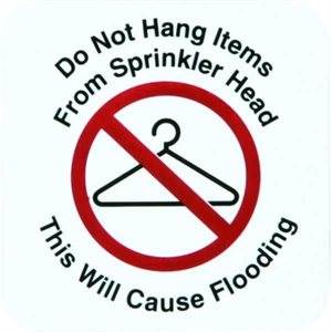 Sign 3" Round Vinyl Adhesive Back Do Not Hang 100ct (1)