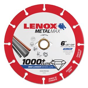 Lenox MetalMax 6"x .050 x 7 / 8" Diamond Bond Thin Cut Wheel (6) Min. (1)