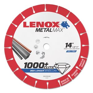 Lenox MetalMax 14"x .125 x 1" Diamond Bond Cut Off Wheel (1)