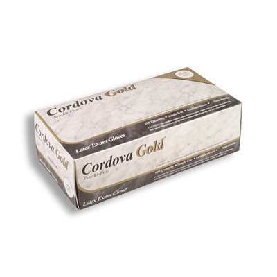 Latex Cordova Powder Free Gloves Large 10 / 100ct Boxes