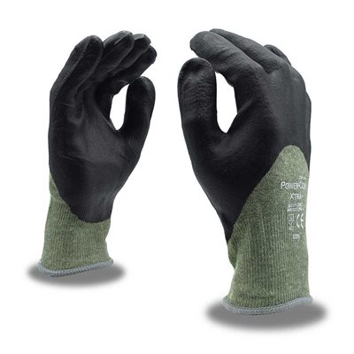 POWER-COR XTRA Kevlar Glove Nitrile Palm Black 3 / 4 Back ANSI Cut Level A4 Large (120) Min.(6)