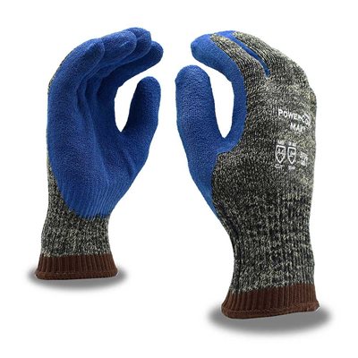 POWER-MAX Kevlar Glove Rubber Palm Blue ANSI Cut Level A4 Large (120) Min.(6)