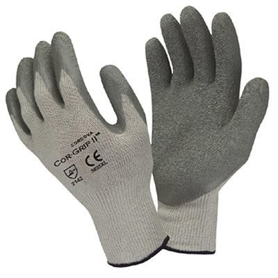 CORE-GRIP Coated Rubber Palm Grey Grey Poly Glove Large (10) Min.(1)