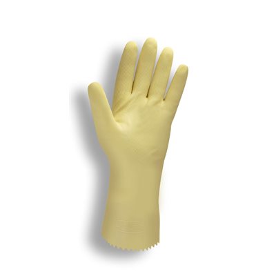 Latex Natural Premium Gloves 18mil Canners Large (12) Min.(1)