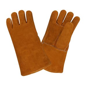 Welders Leather Gloves Russet Shoulder Split Kevlar Sewn Thumb Guard (6) Min.(1)