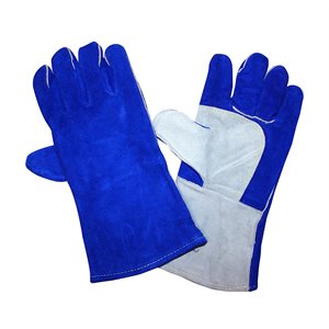Welders Leather Gloves Blue Select Shoulder Kevlar Sewn Patched Palm (6) Min.(1)