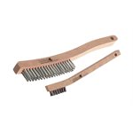 Carbon Wire Curved Handle Brush 3 x 19 row w / Scrapper (48) Min.(12)