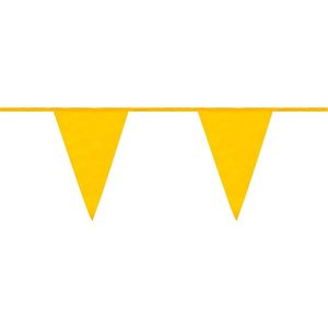 Pennant Style Flags 12"x 18"x 105' Length OSHA Yellow Flags (75) Min.(75)
