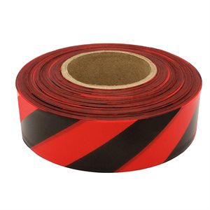 Roll Flagging 1-3 / 16"x 300' Striped Red & Black (144) Min.(12)