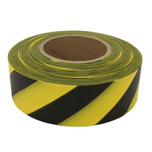 Roll Flagging 1-3 / 16"x 300' Striped Yellow & Black (144) Min.(12)