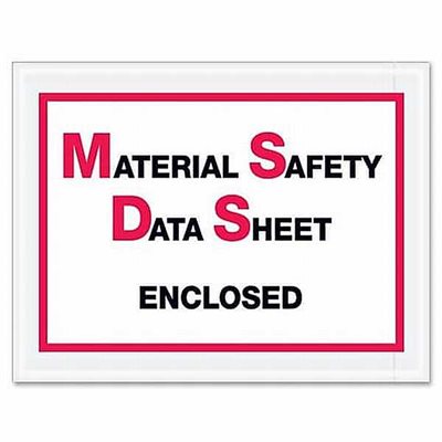 Envelopes 7"x 5-1 / 2" 1000ct "Material Safety Data Sheet"