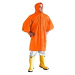Rain Poncho w / Hood Orange 10mil PVC (50)