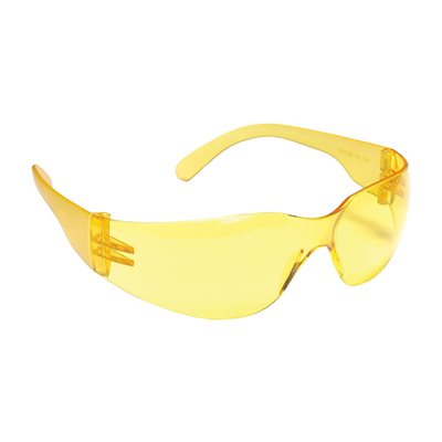 Safety Glasses Bulldog Amber Lens Black Frame (120) Min.(12)