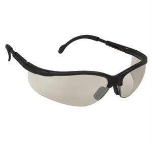 Safety Glasses Boxer Indoor / Outdoor Lens Black Frame Temples Extend (120)