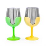 Wine Tumbler 2 Pack Set (Green / Yellow) 51916 (4) Min.(1)