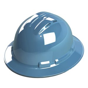 Full Brim Hard Hat Vented Blue with Ratchet 4-point Suspension (10) Min.(1)