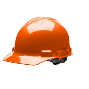 Cap Style Hard Hat Orange with Ratchet 6-point Suspension (20) Min.(1)