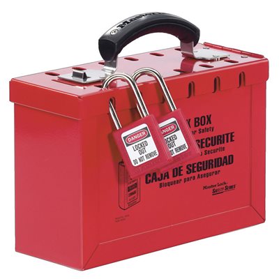 Lock Box Master Lock 498A Red Tamper Resist Steel 13 Locks 6â€x9â€x4â€ (6) Min. (1)
