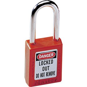 Master Lock 410 Red Lock Out Padlocks 1-1 / 2" Non-Conductive Xenoy (6) Min. (6)