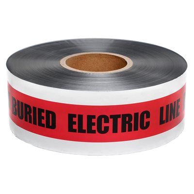 Tape Detectable Red 3"x 1000' Electrical Line Buried Below (8) Min.(4)