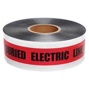 Tape Detectable Red 2"x 1000' Electrical Line Buried Below (12) Min.(6)