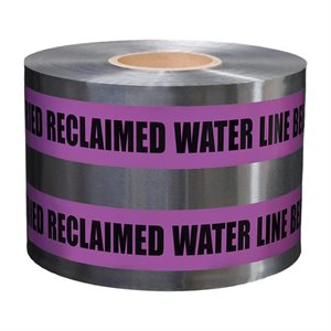 Tape Detectable Purple 6"x 1000' Reclaimed Waterline Buried Below (4) Min.(2)