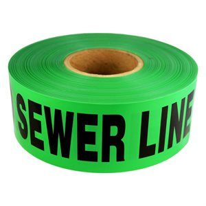Tape Non Detectable Green 3"x 1000' Sewerline Buried Below (8) Min.(8)