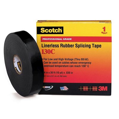3M Rubber Splicing 1"x 30' 130C Tape (24) Min. (6)
