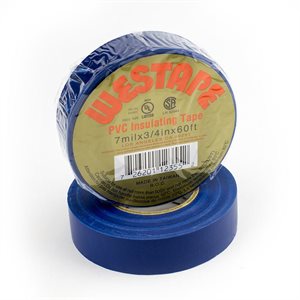 Blue 3 / 4"x 60' Electrical Tape UL Listed (200) Min.(10)