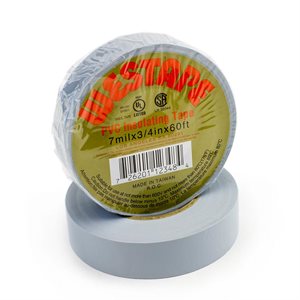 Gray 3 / 4"x 60' Electrical Tape UL Listed (200) Min.(10)