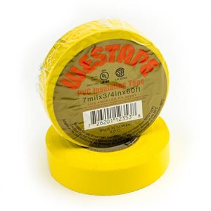 Yellow 3 / 4"x 60' Electrical Tape UL Listed (200) Min.(10)