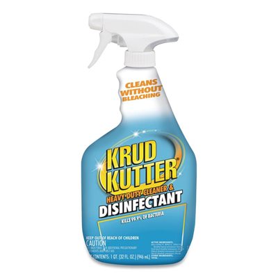 Krud KutterÂ® Heavy Duty Cleaner and Disinfectant 32oz Spray Bottle, Unscented 6 Pack (1)