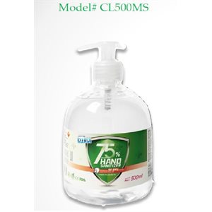 Hand Sanitizer Clear 500ML 16.9oz (24) Min.(1)