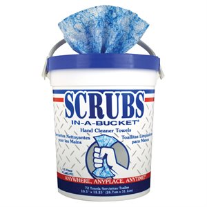 Scrubs-in-a-Bucket 72ct Hand Towels (6) Min. (1)